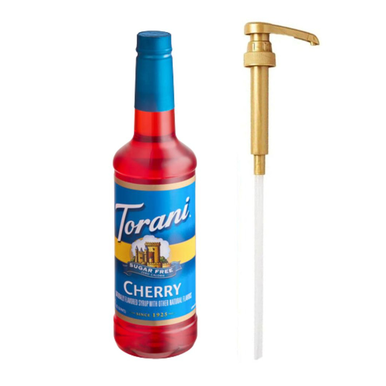 torani Torani Sugar-Free Cherry Flavoring Syrup Plastic 750 mL Bonus Squeeze Pump 