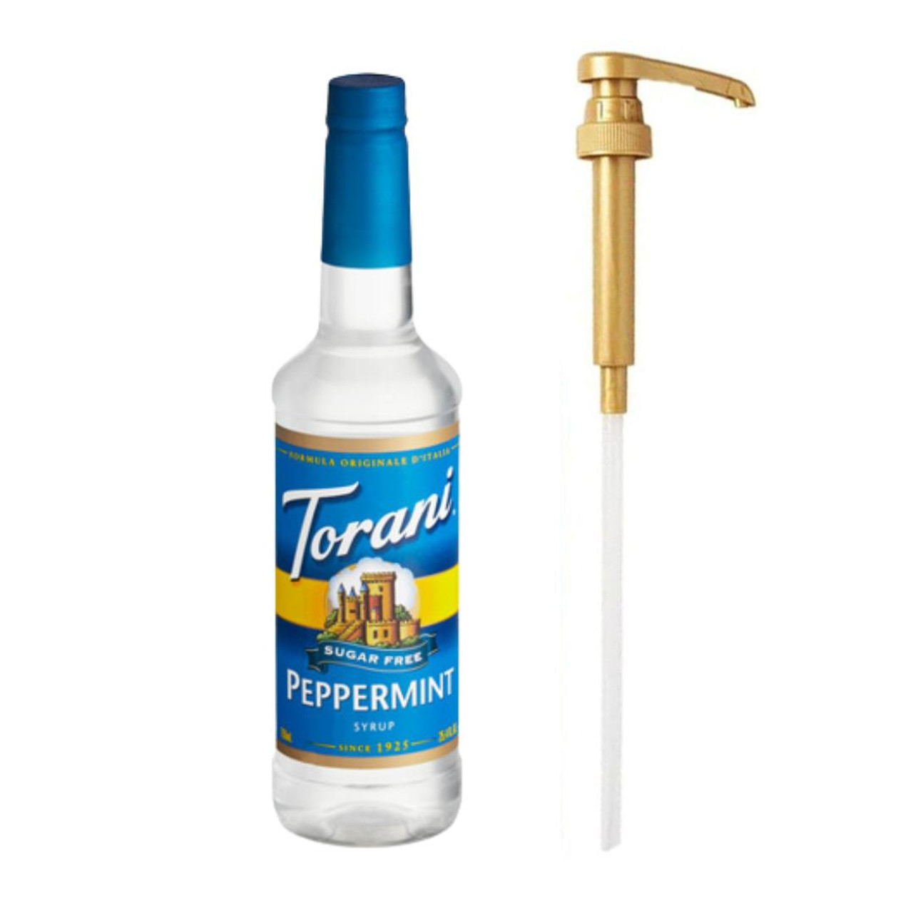 torani Torani Sugar-Free Peppermint Flavoring Syrup Plastic 750 mL Bonus Squeeze Pump 
