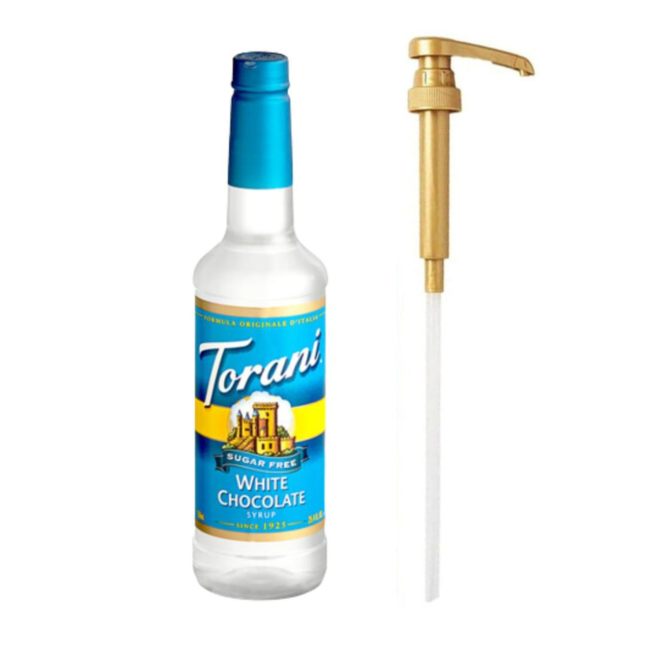 torani Torani Sugar-Free White Chocolate Flavoring Syrup Plastic 750 mL Bonus Squeeze Pump 