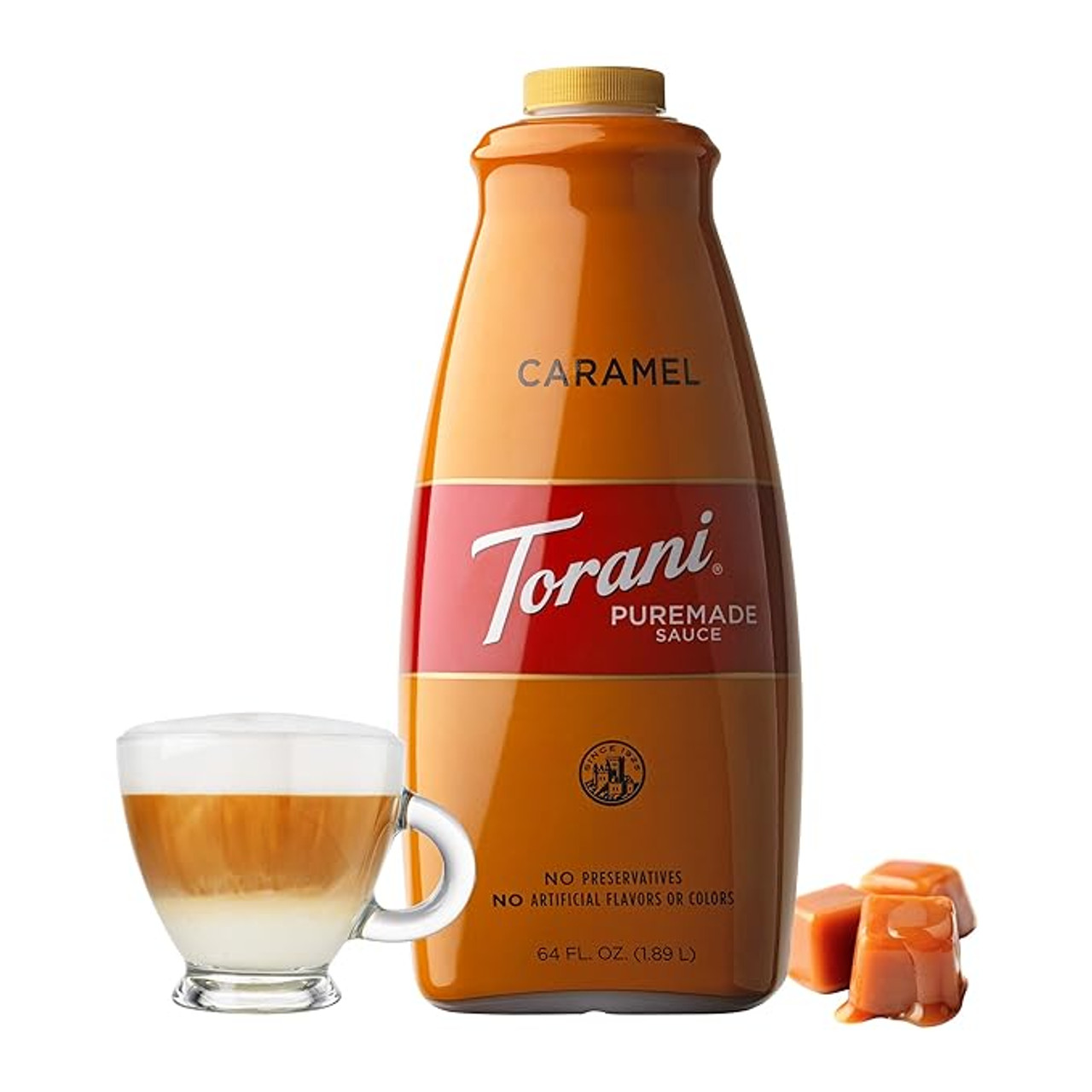 Chicken pieces - Torani Puremade Caramel Flavoring Sauce 64 fl. oz. Bonus Squeeze Pump