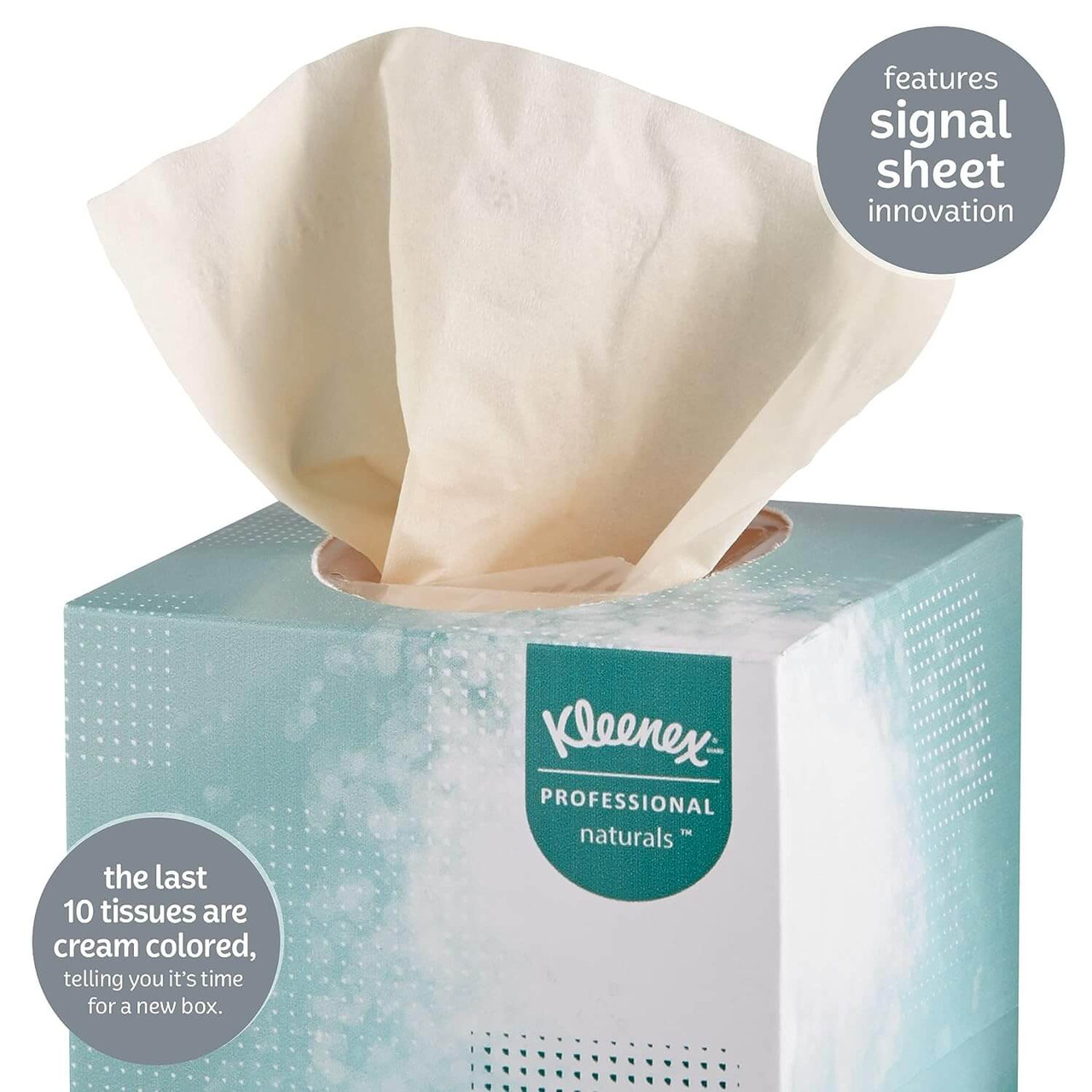 Kleenex Naturals Professional 90 Sheet Facial Tissue Cube - 36/Case