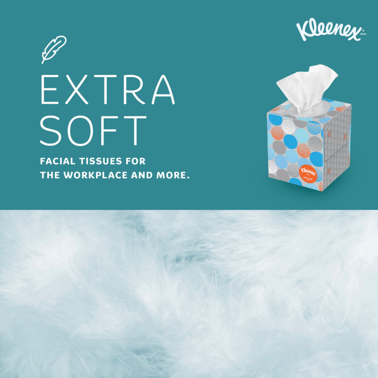 Kleenex 21286 Anti-Viral 55 Sheet Facial Tissues Cube - 12/Case