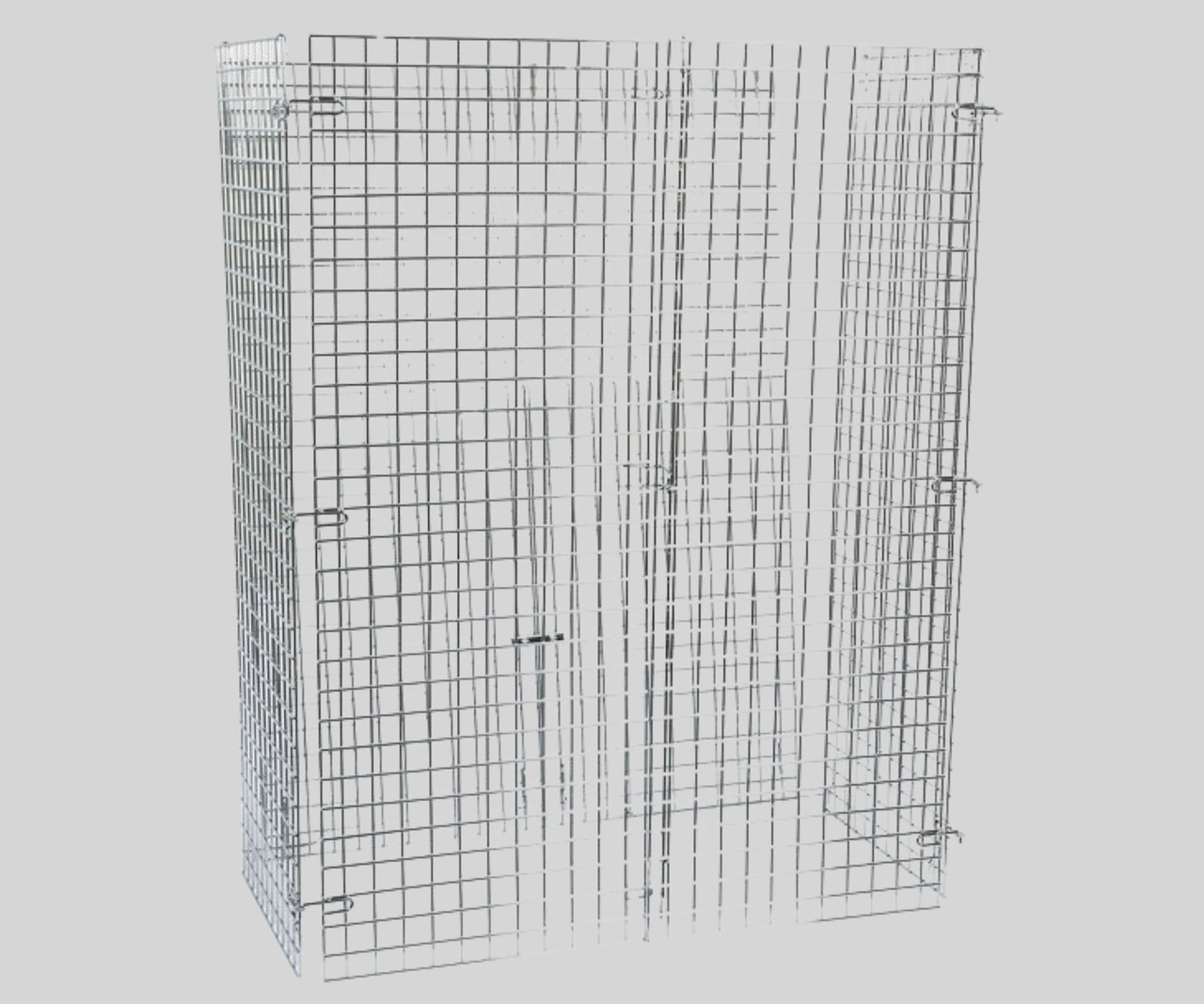 Chicken Pieces CP NSF Chrome Wire Security Cage - 24" x 48" x 61" | Secure Storage Solution