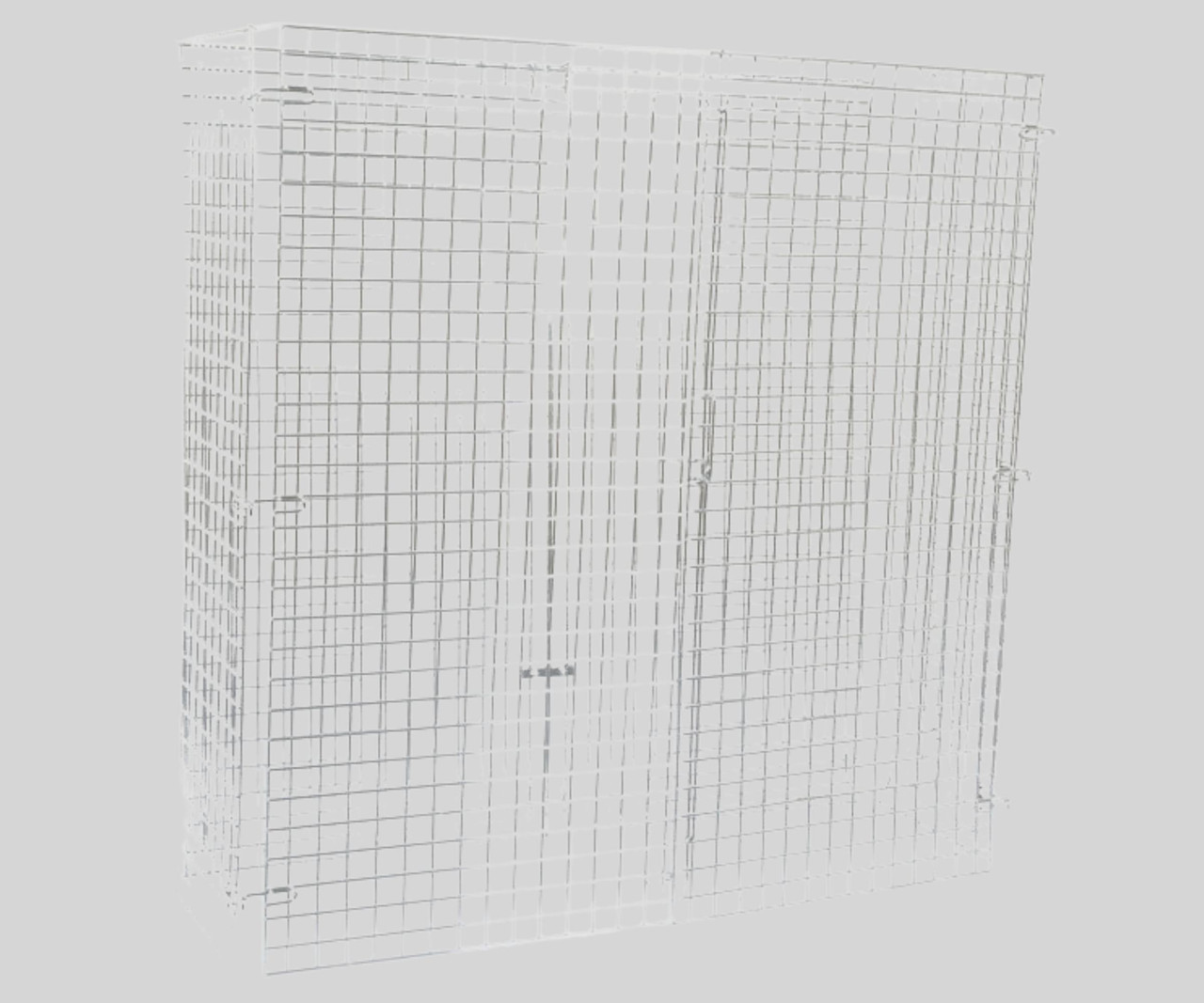 Chicken Pieces CP NSF Chrome Wire Security Cage - 18" x 60" x 61" | Secure Storage Solution