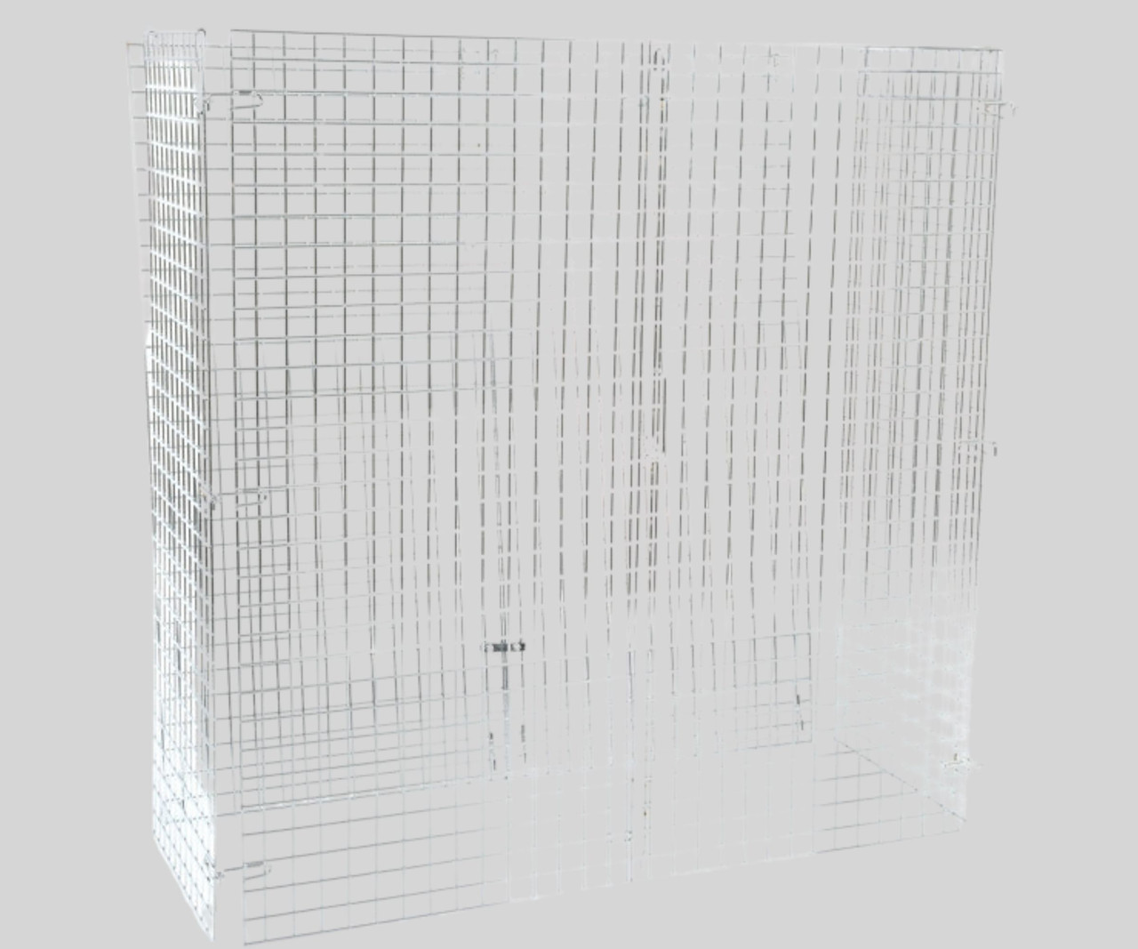 Chicken Pieces CP NSF Chrome Wire Security Cage - 24" x 60" x 61" | Secure Storage Solution