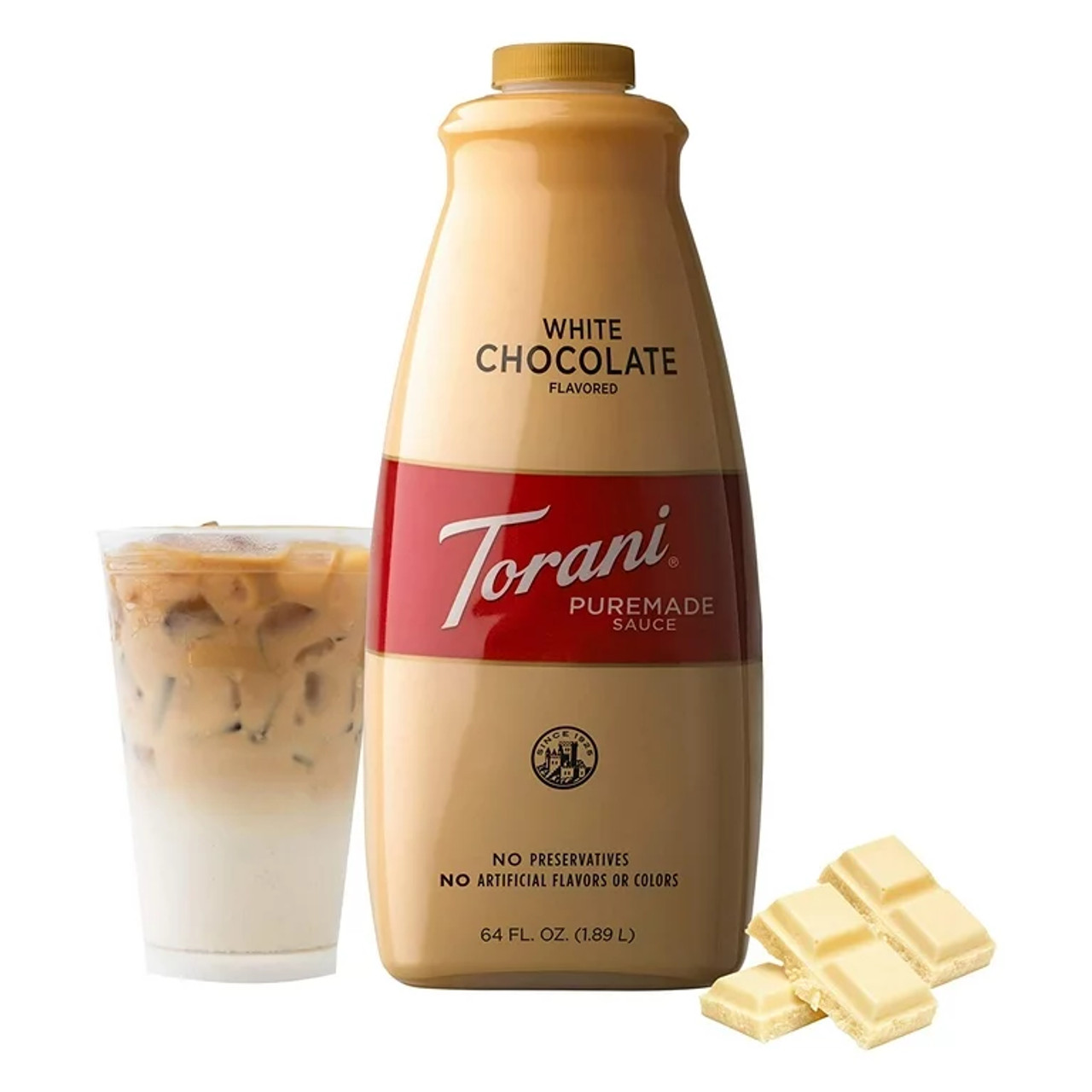 torani Torani Puremade White Chocolate Flavoring Sauce 64 fl. oz. Bonus Squeeze Pump