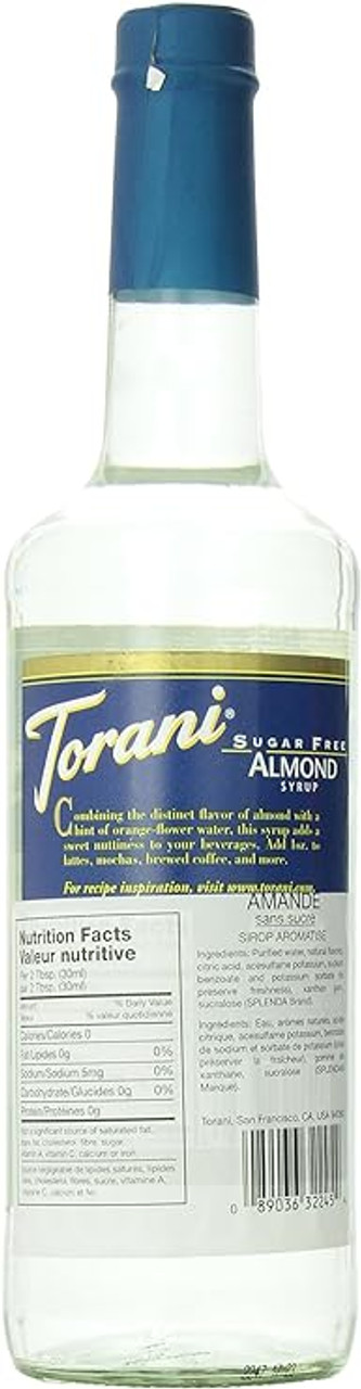 torani Torani Sugar-Free Almond Flavoring Syrup Plastic 750 mL Bonus Squeeze Pump