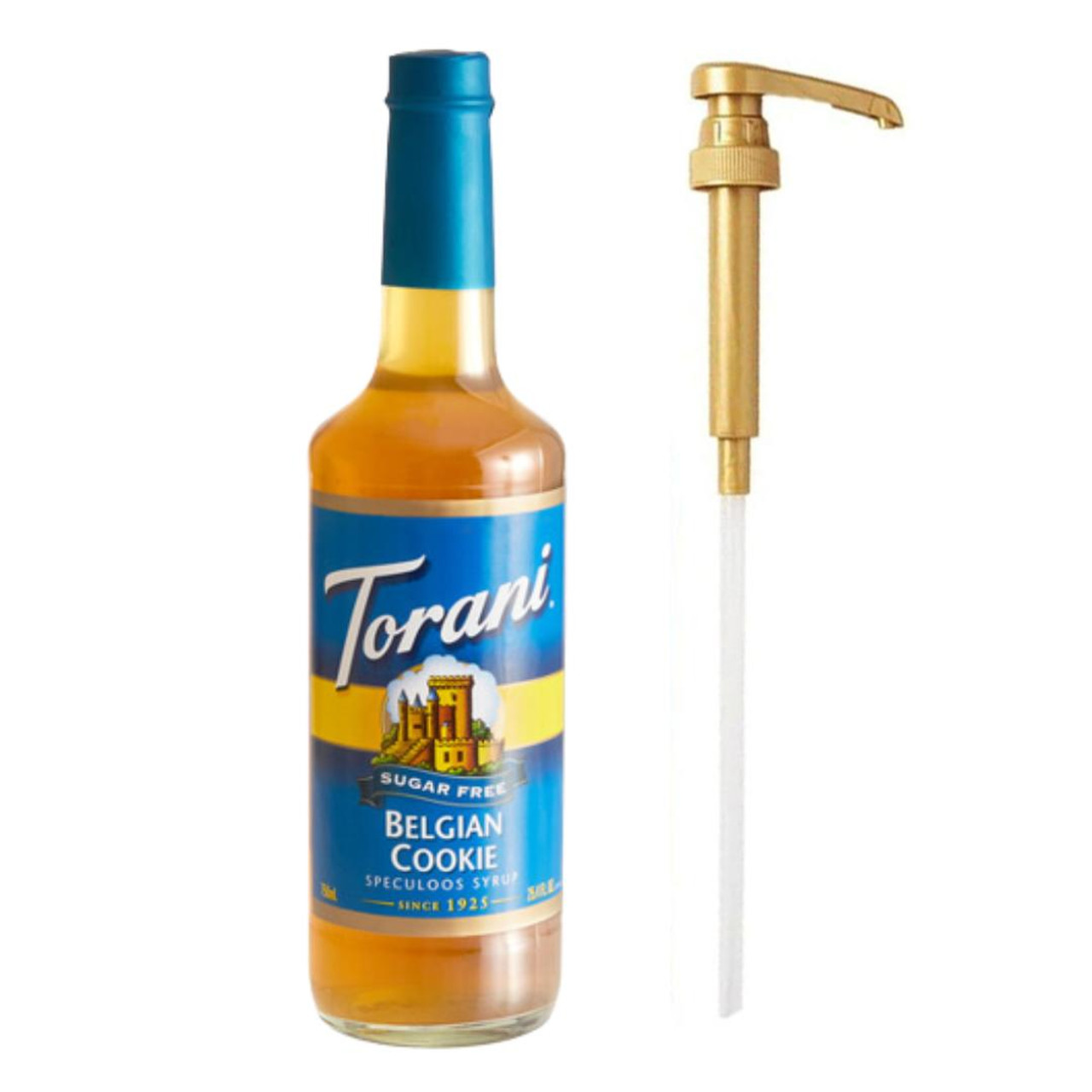 torani Torani Sugar-Free Belgian Cookie Flavoring Syrup Plastic 750 mL Bonus Squeeze Pump 