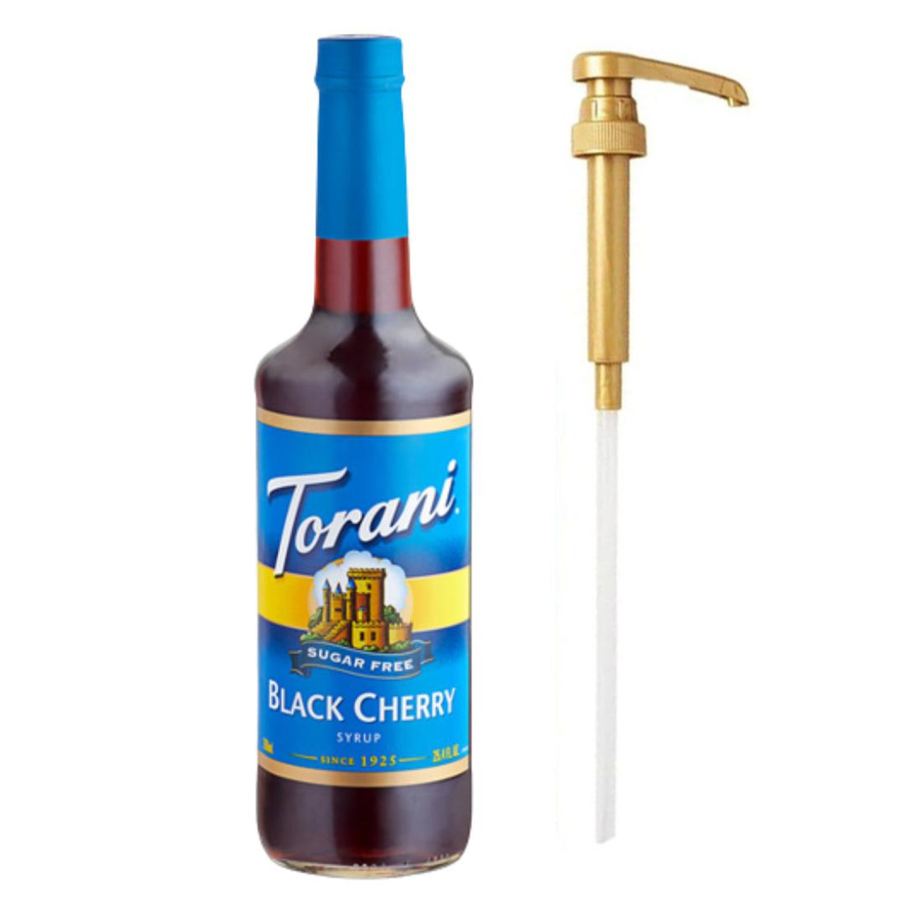 torani Torani Sugar-Free Black Cherry Flavoring Syrup Plastic 750 mL Bonus Squeeze Pump 