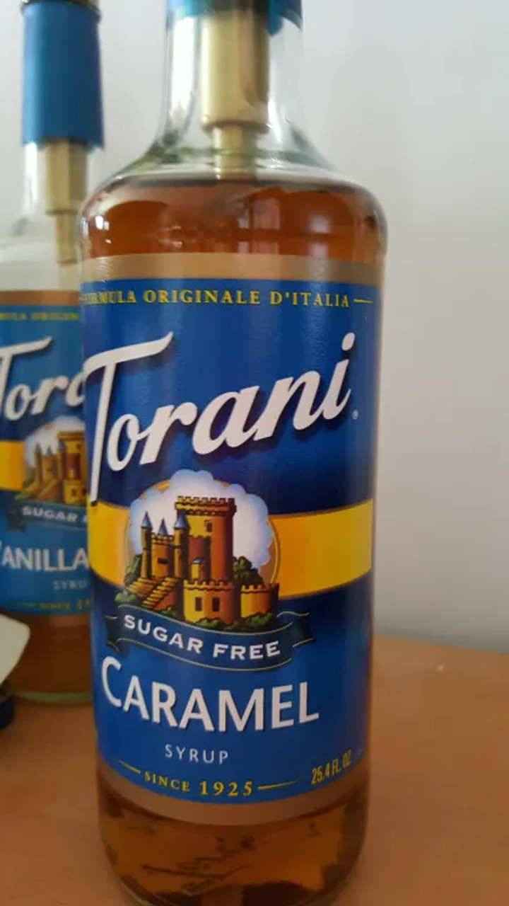 torani Torani Sugar-Free Caramel Flavoring Syrup Plastic 750 mL Bonus Squeeze Pump