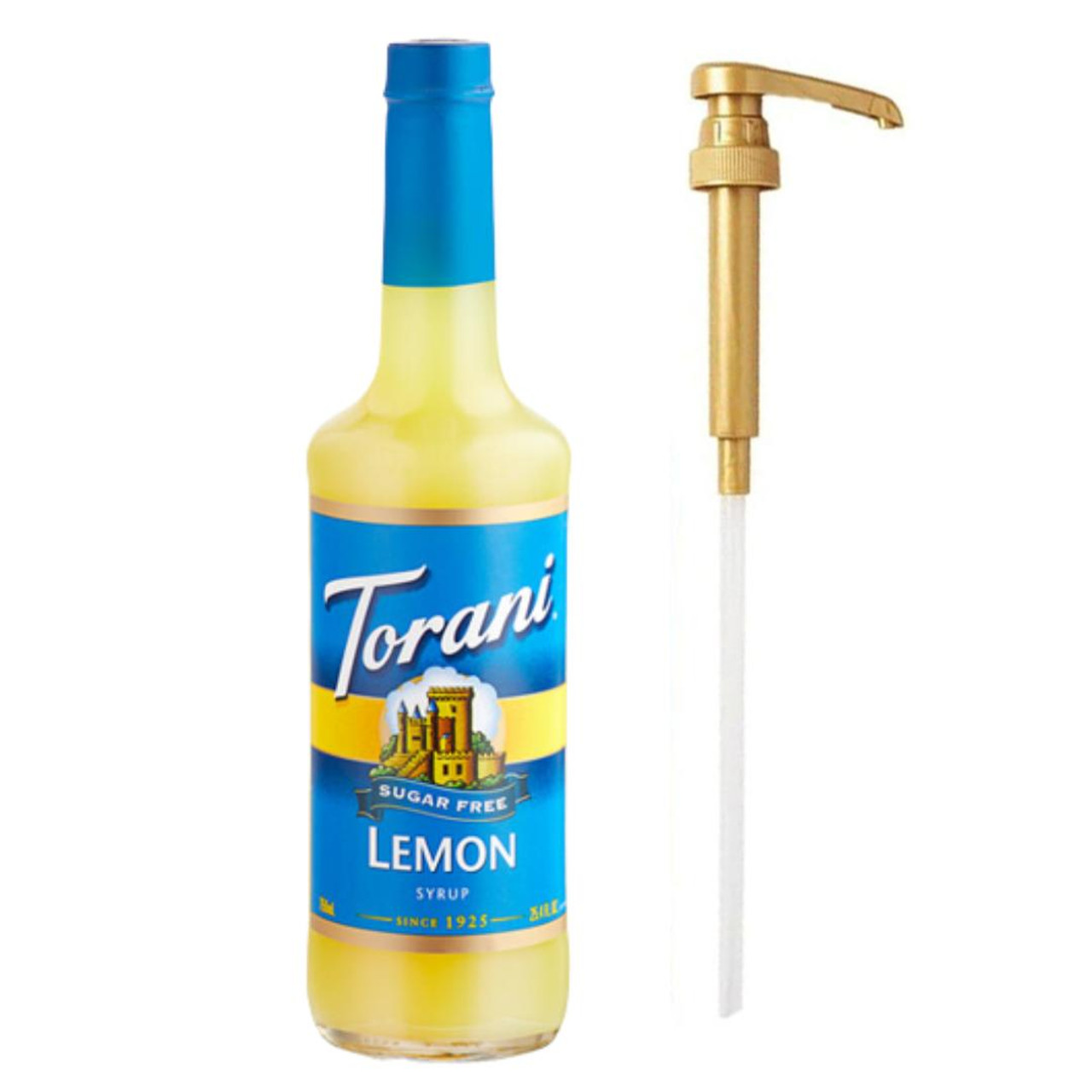 torani Torani Sugar-Free Lemon Flavoring Syrup Plastic 750 mL Bonus Squeeze Pump 