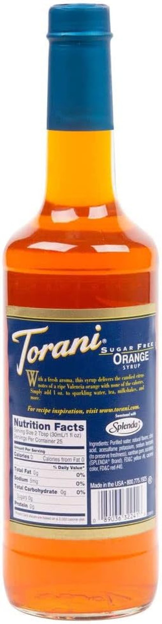 torani Torani Sugar-Free Orange Flavoring Syrup Plastic 750 mL Bonus Squeeze Pump