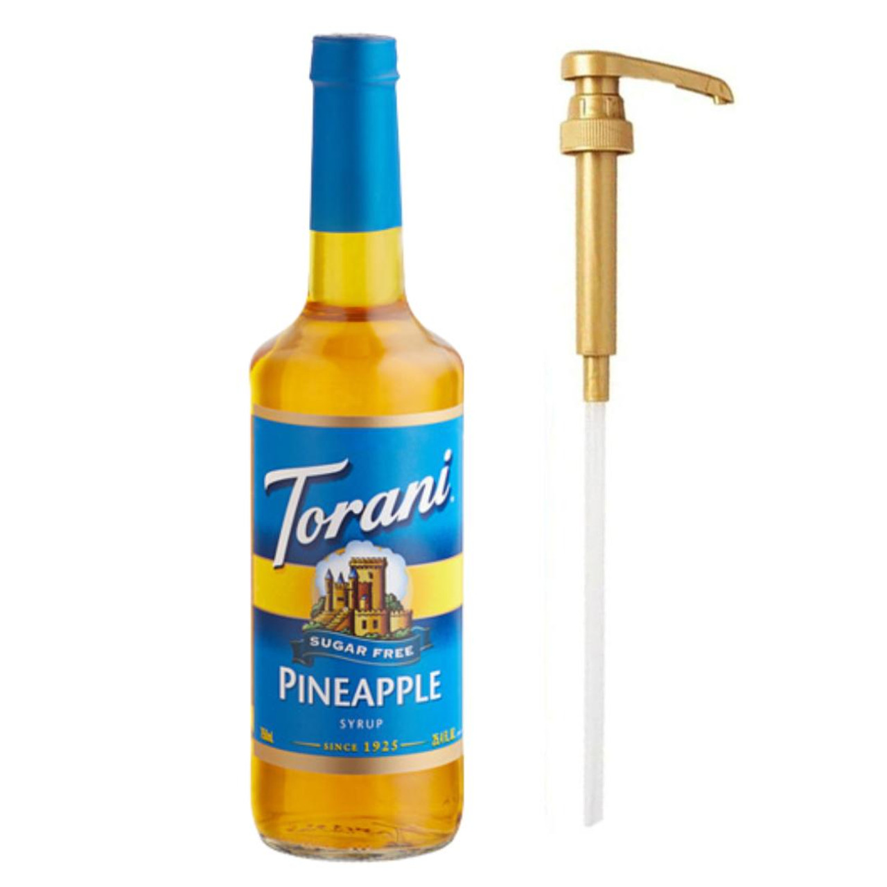torani Torani Sugar-Free Pineapple Flavoring Syrup Plastic 750 mL Bonus Squeeze Pump 