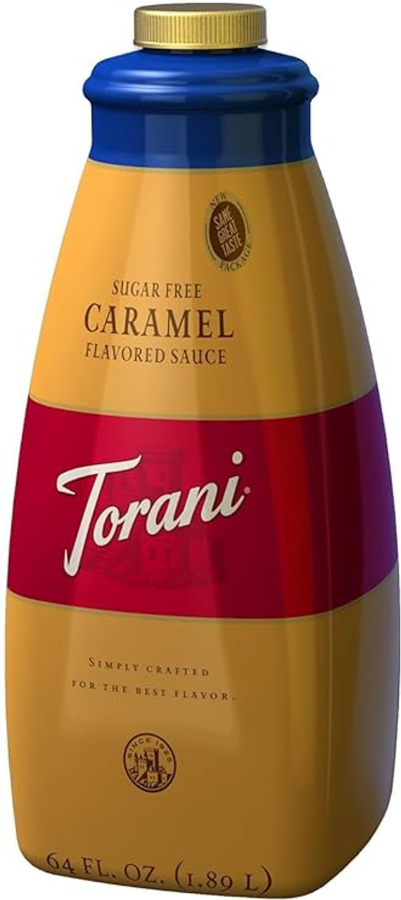 torani Torani Sugar-Free Caramel Flavoring Sauce 64 fl. oz. Bonus Squeeze Pump