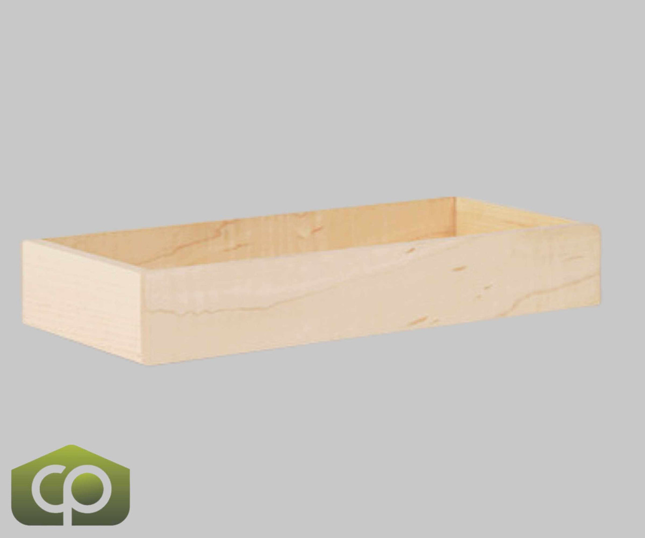 Cal-Mil Blonde Maple Wood Display Box - 6" x 12" x 2" - Natural Wood Merchandiser