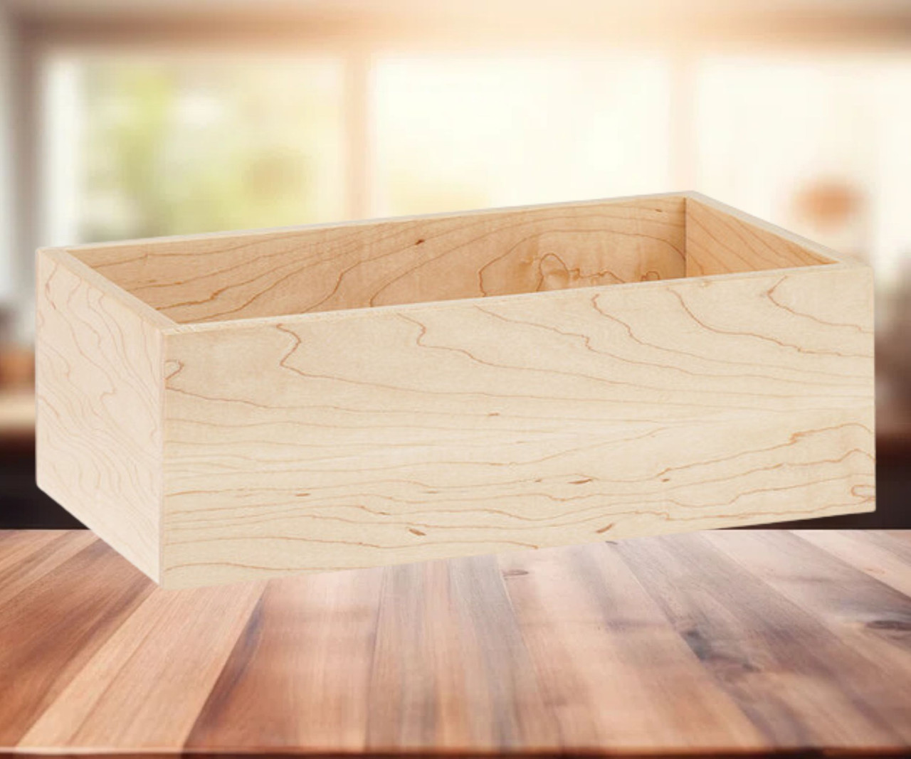 Cal-Mil Blonde 6" x 12" x 4" Maple Wood Merchandiser Box - Versatile Display Solution