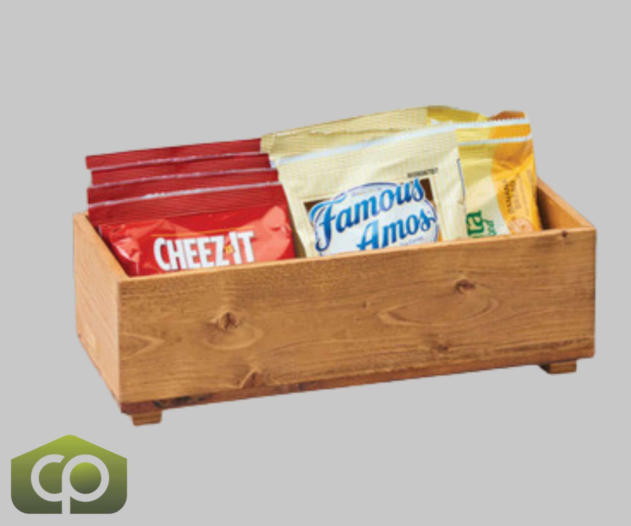 Cal-Mil Madera 12" x 5" x 3 1/4" Wood Stacking Box | Rustic Display for Snacks, Condiments, and More