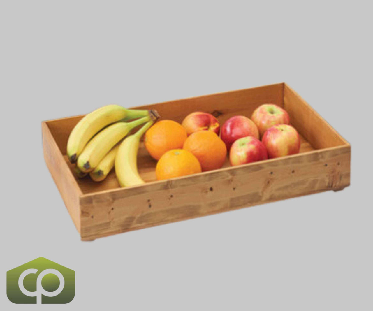 Cal-Mil Madera 20" x 12" x 3 1/4" Wood Stacking Box | Rustic Display for Snacks, Condiments, and More