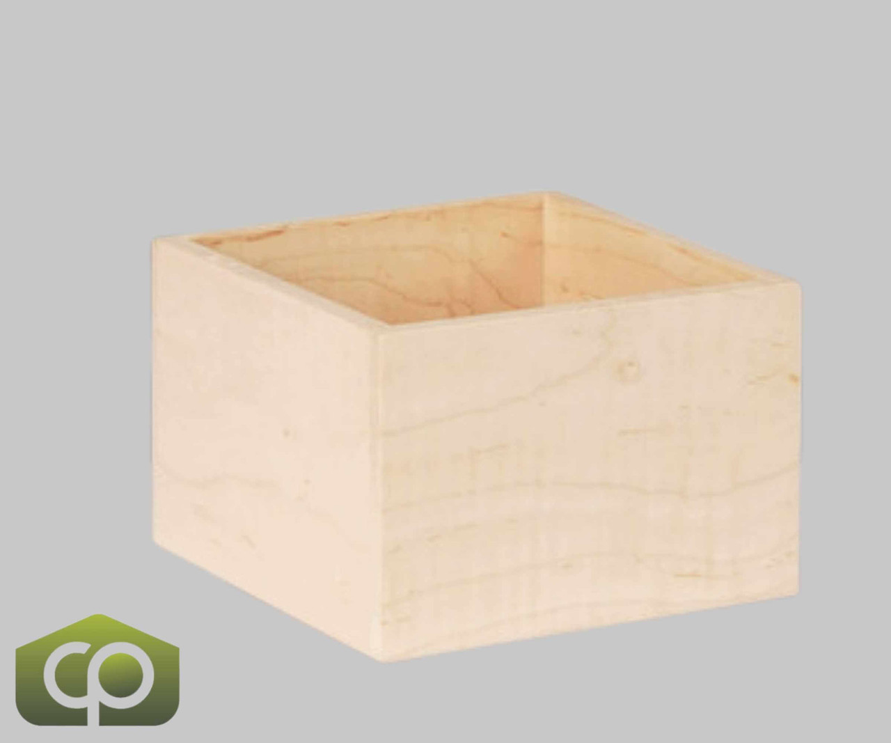 Cal-Mil Blonde 4" x 4" x 4" Maple Wood Merchandiser Box | Minimalistic Display for Snacks and Produce