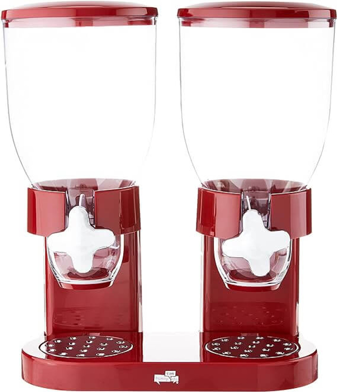 Zevro KCH Red 4 Liter Double Canister Dry Food Dispenser - Freshness Preserved
