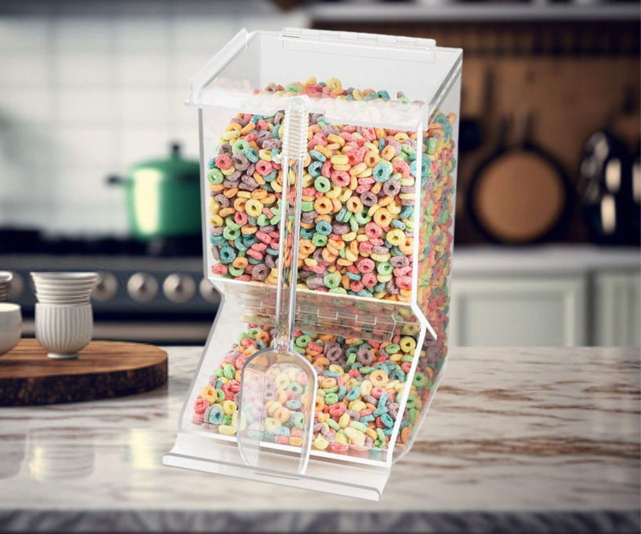 Cal-Mil Stackable Acrylic Cereal Dispenser - Cost-Effective Portion Control