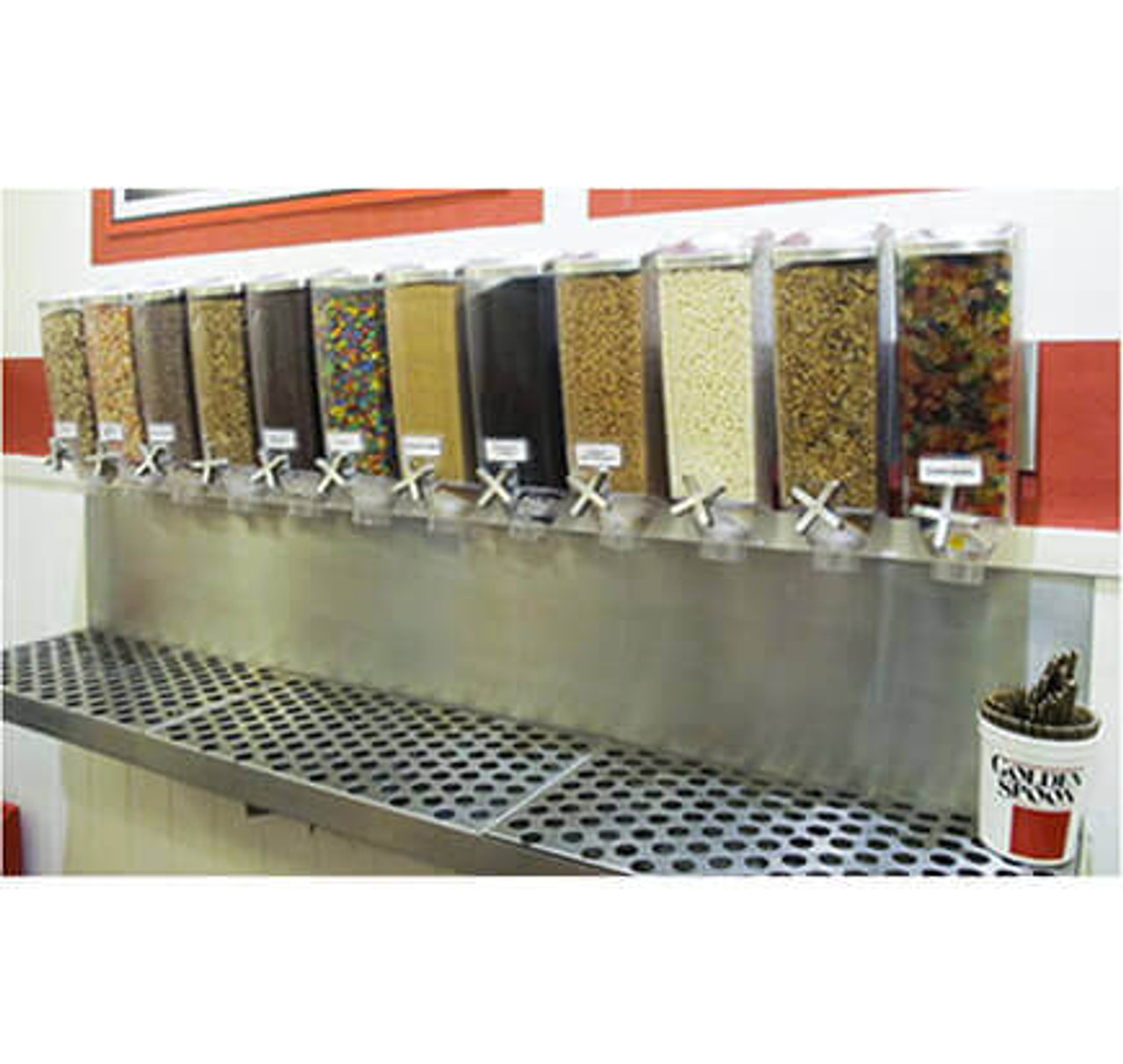 Rosseto EZ-PRO SS Stand 3.8 Liter Single Canister Snack/Cereal Dispenser - Efficient Dispensing, Durable Design