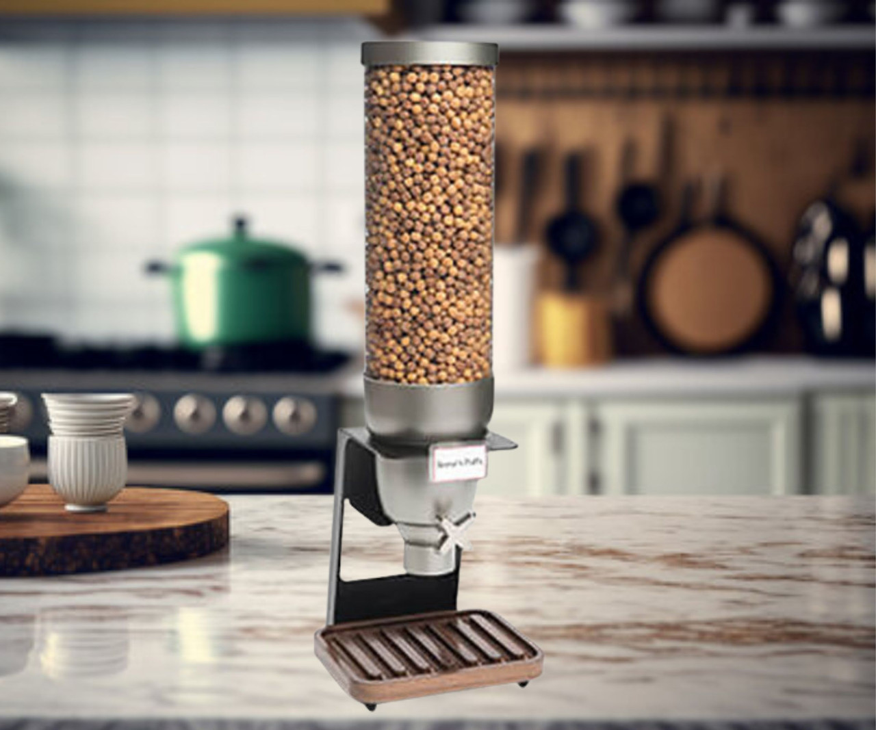 Rosseto EZ-SERV 7.6 Liter Single Canister Snack/Cereal Dispenser - Timeless Elegance, Precise Dispensing