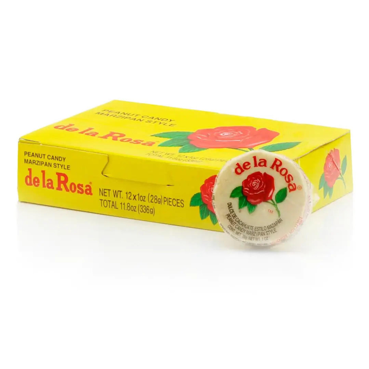  De La Rosa Mazapan Original 12/1 oz/ 3 lbs (48-Case) - Mazapan: Irresistible Mexican Peanut and Sugar Candy 
