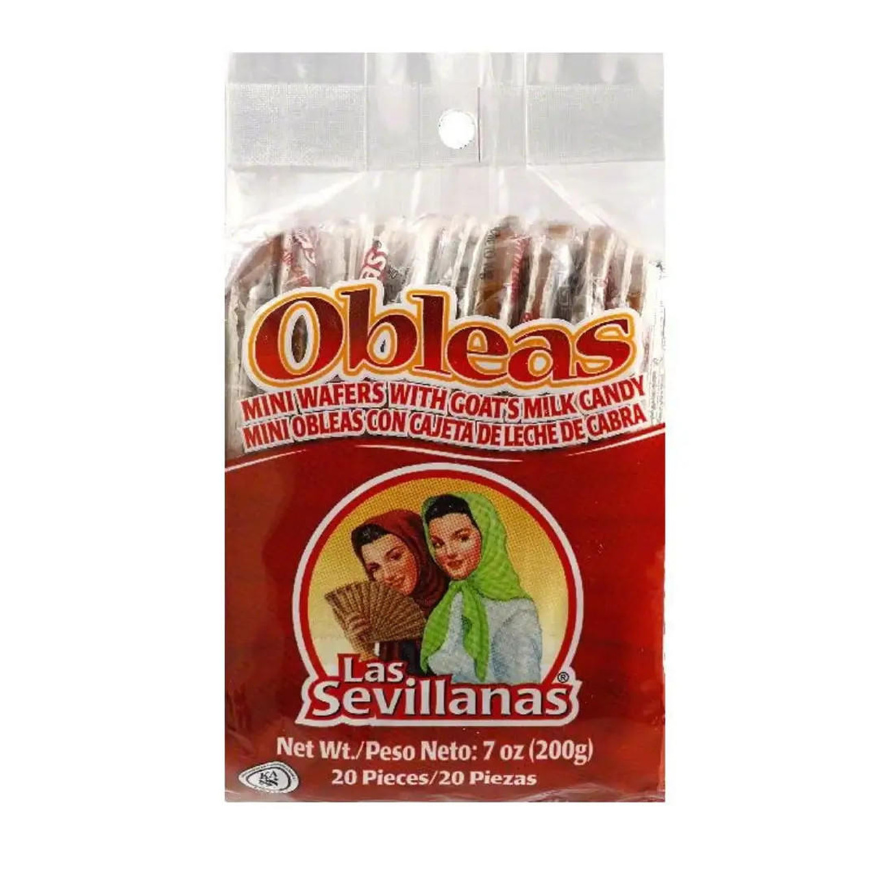  Las Sevillanas Mini Wafers Obleas 20/200g/6.61 lbs (15-Case) - Mini Wafers Filled with Irresistible Dulce de Leche 