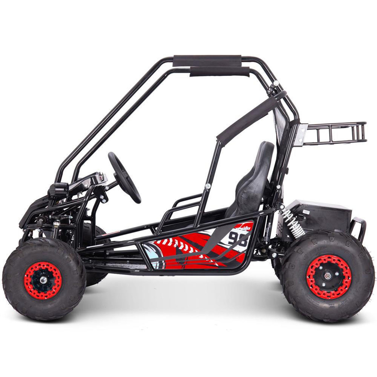  Mototec Mud Monster Xl 72v 2000w Electric Go Kart Full Suspension Red 