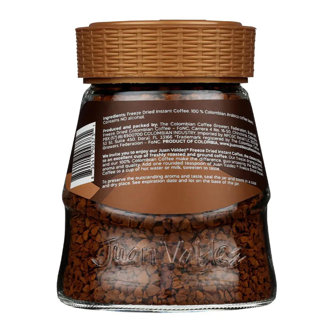  Juan Valdez Coffee Classic Instant 3.5 oz (6-Case) - Experience the Essence of Premium Colombian Coffee 