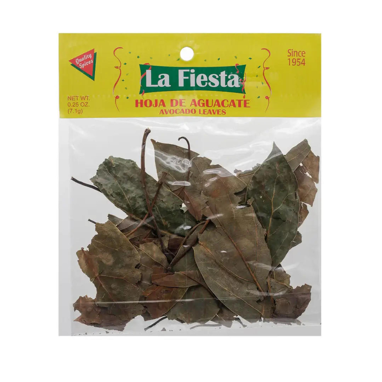  La Fiesta Hojas de Aguacate / Avocado Leaves 0.25 oz (12-Case) - La Fiesta Hojas de Aguacate Avocado Leaves 7g 