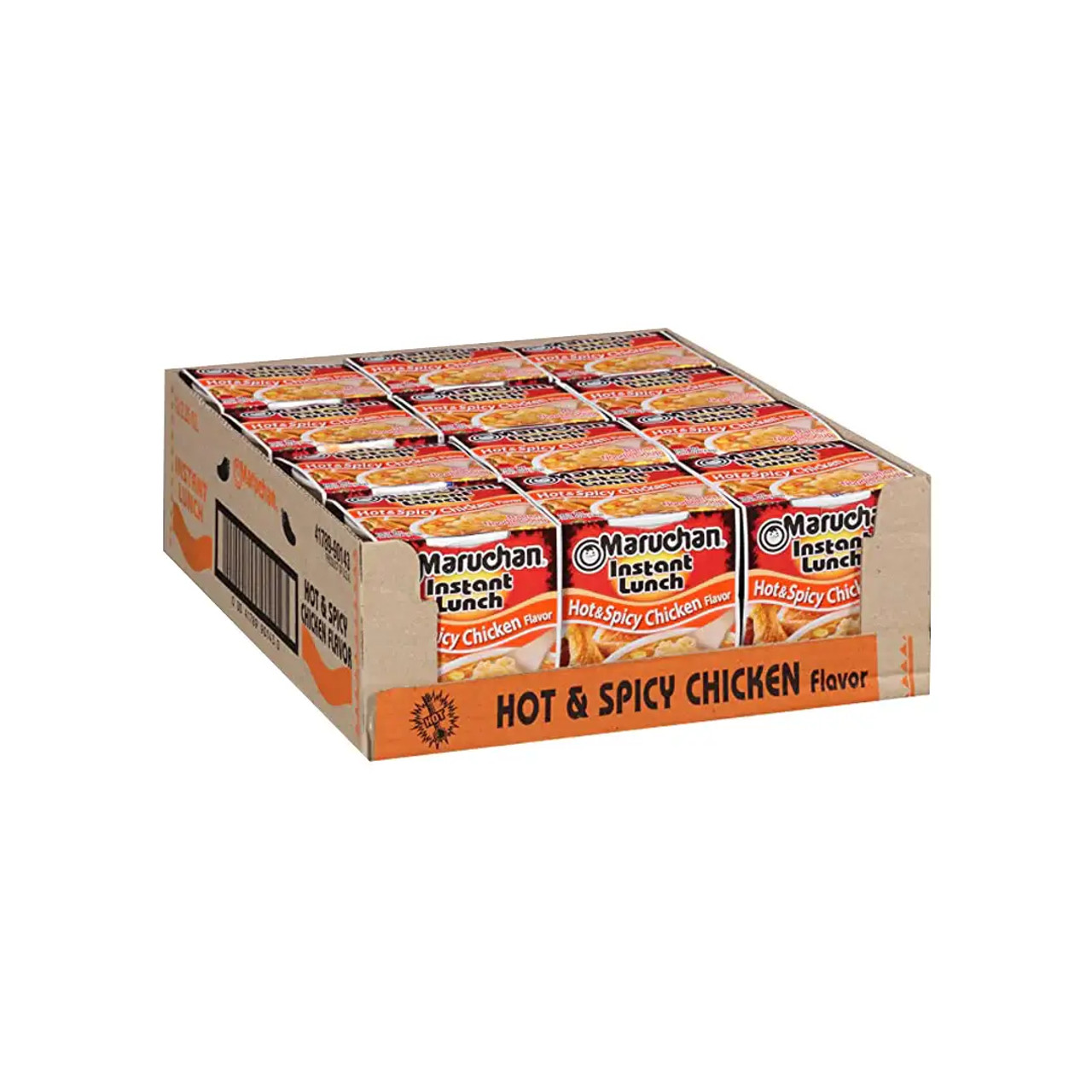 Maruchan Chicken Hot & Spicy Soup 2.25 oz/(12-Case) - Instant Ramen Noodle Soup-Chicken Pieces