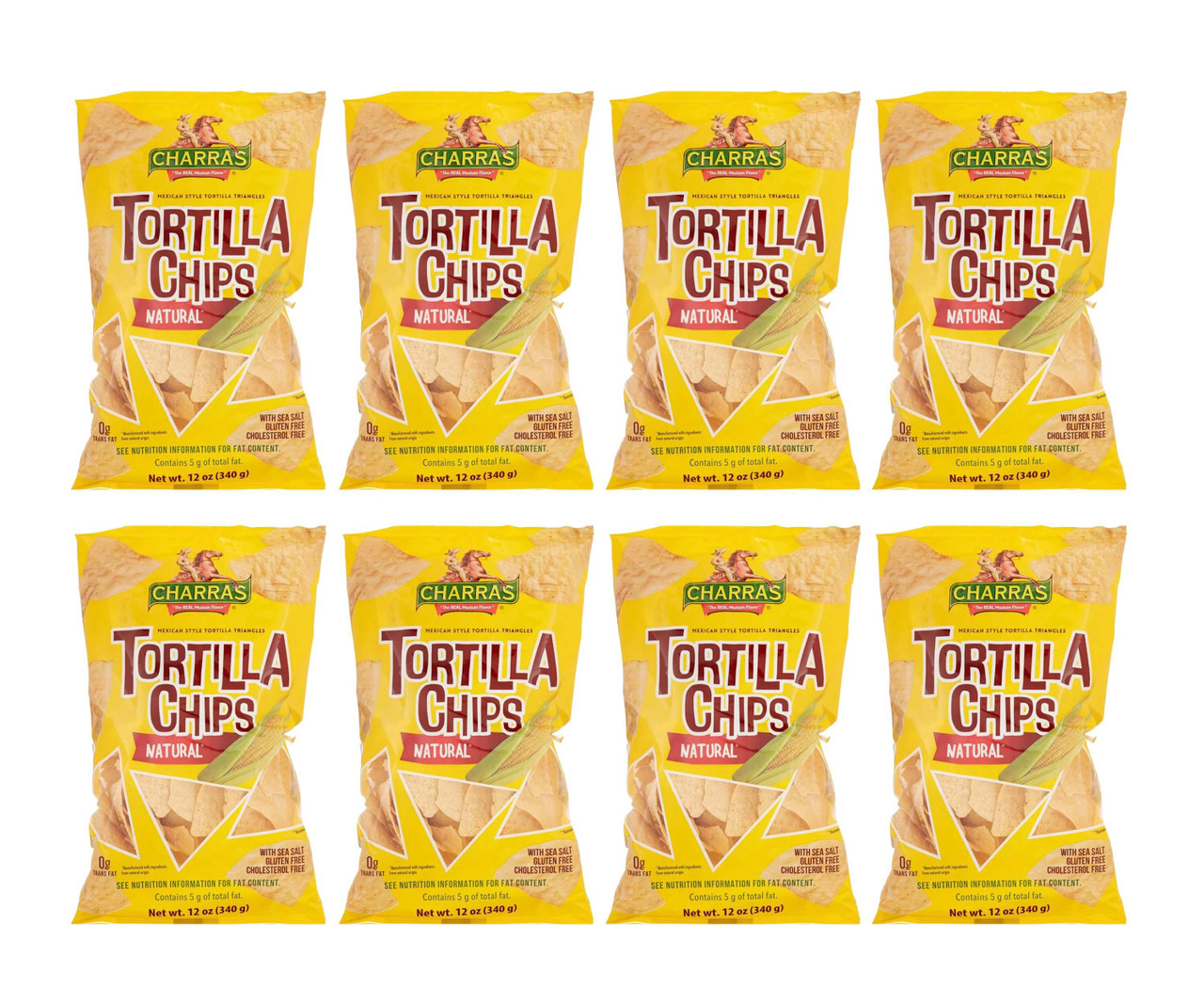 Charras Tortilla Chips Natural 12 oz/(8-Case) - Original Flavor Corn Chips
-Chicken Pieces