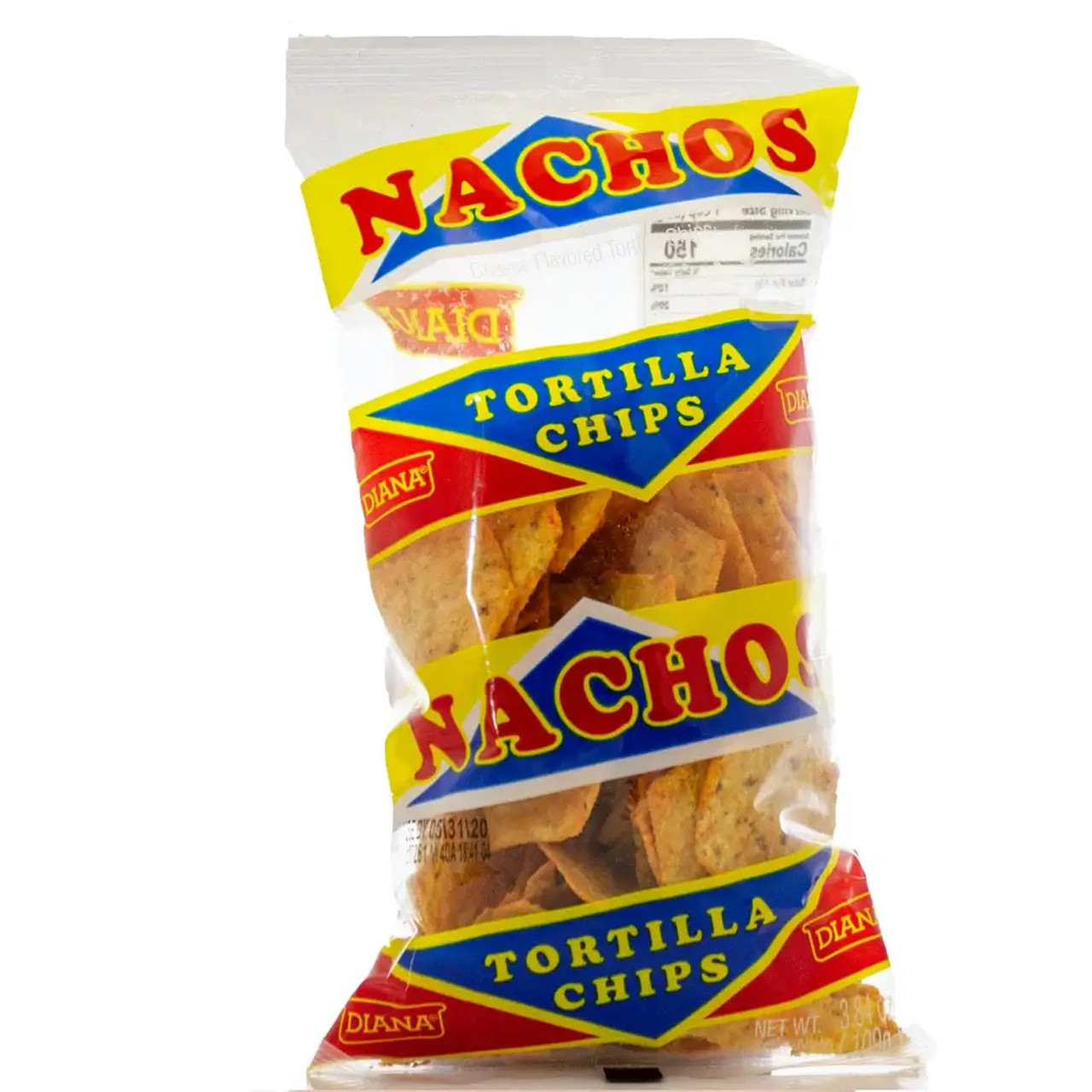 Diana Nachos Small Tortilla Chips 109g/(24-Case) - Real Corn Tortilla Chips for Homemade Nachos or Snacking-Chicken Pieces