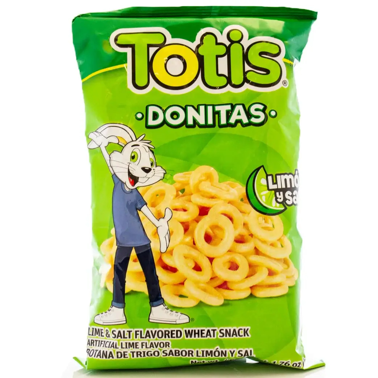 Totis Donita Con Salt & Lime 50 g/(24-Case) - Zesty Wheat Snacks Infused with Salt and Lime Flavor
-Chicken Pieces