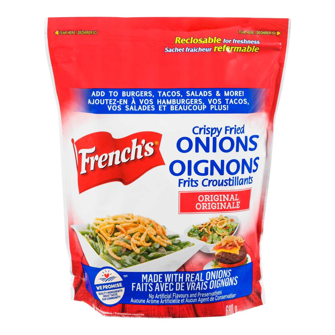 French's Original Crispy Fried Onions, 6 oz Salad Toppings 