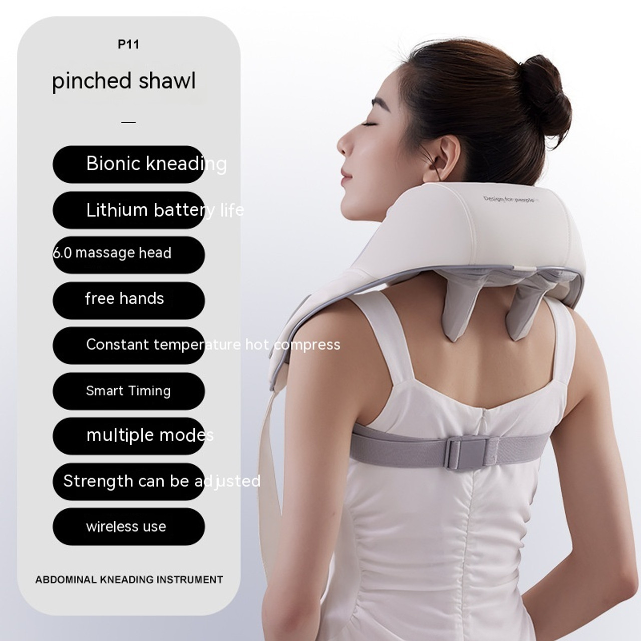 Cervical Massager - Shoulder, Neck, Waist, and Back Massage Device with  Oblique Square Muscle Kneading for Relaxation