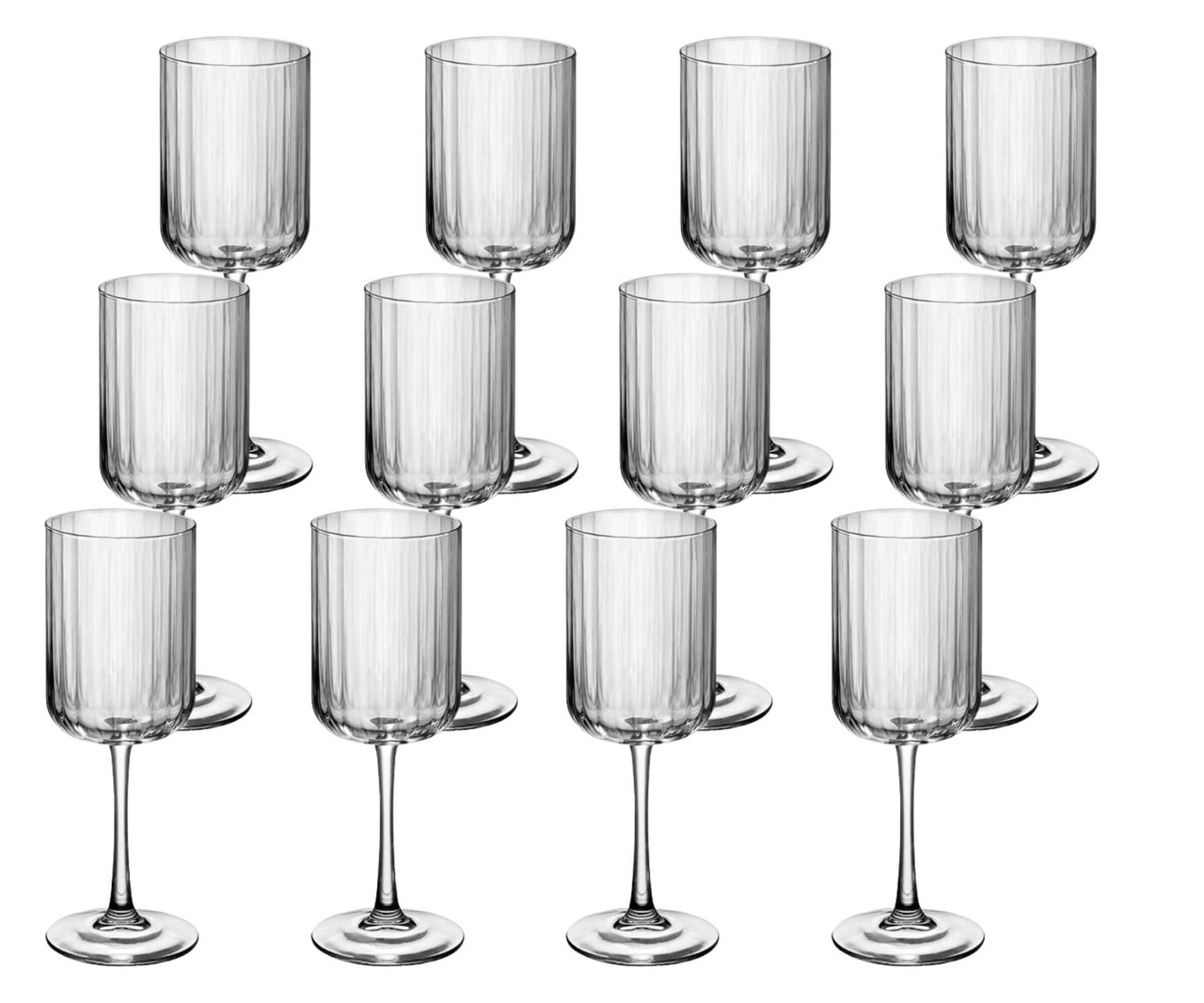 Libbey Crystal Clear Glassware - 12/Pack - Linear 13.5 oz. Wine Glass-Chicken Pieces