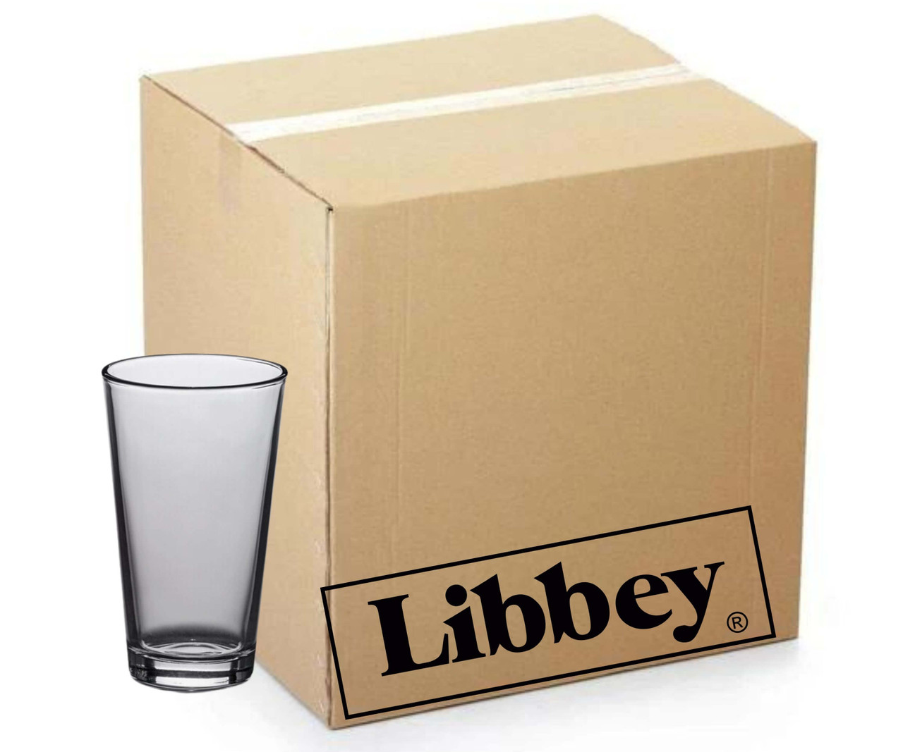 Libbey Versatile Glassware - 24/Case - Restaurant Basics 16 oz. Mixing Glass-Chicken Pieces