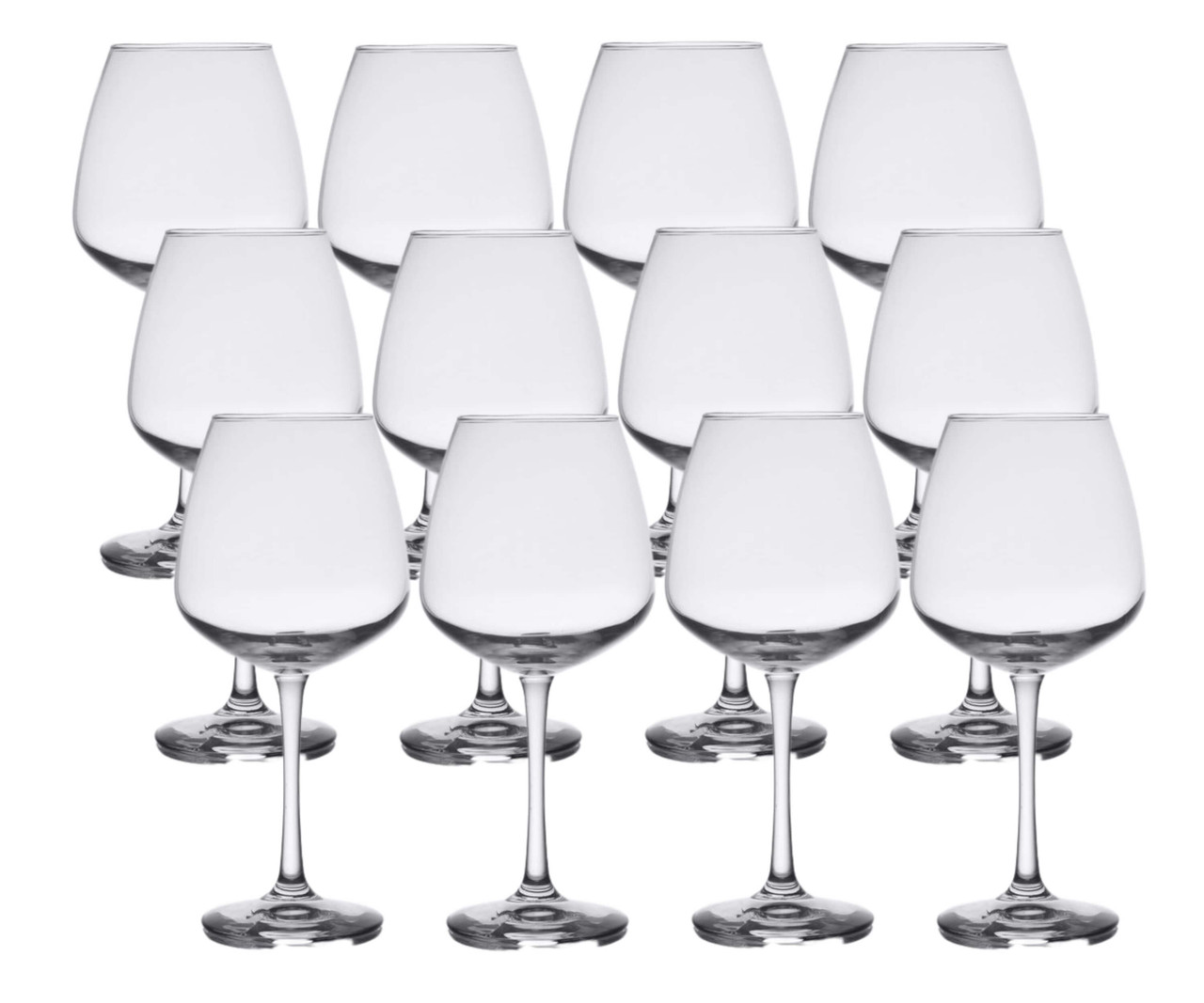 Libbey Vina Case of 12 Diamond Balloon Wine Glasses - 18.25 oz.-Chicken Pieces
