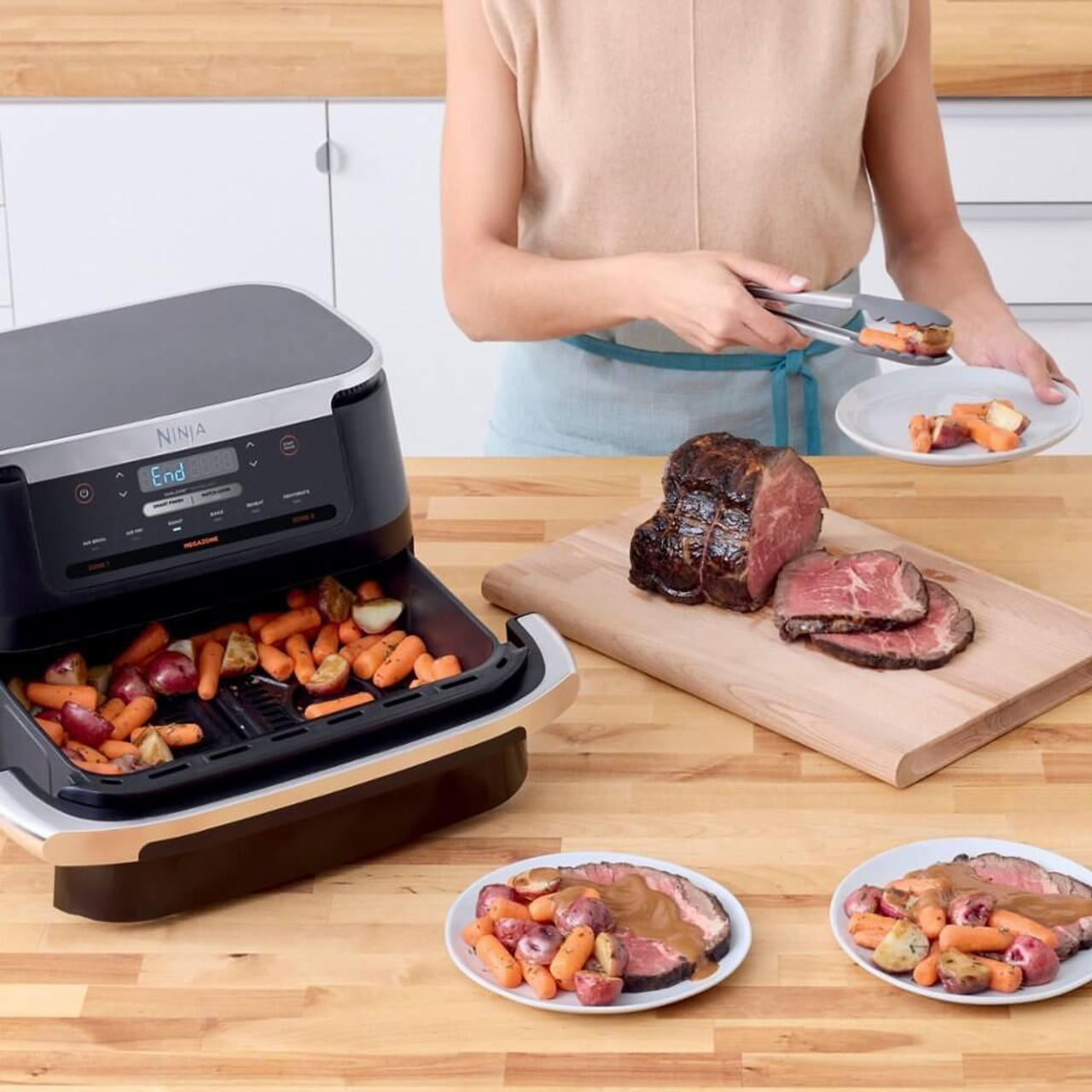  Ninja Foodi 5-in-1 Indoor Grill with Integrated Smart Probe,  3.9 L (4 qt.) Air Fryer : Home & Kitchen