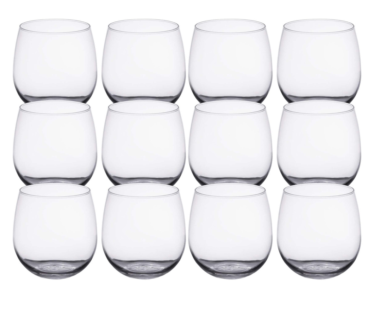 Libbey Stemless Red Wine Glasses, Set of 8 16.75 oz