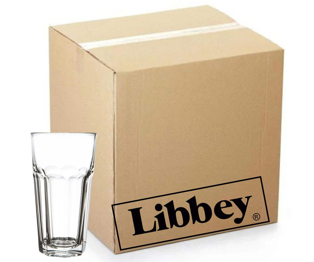 Libbey Gibraltar Case of 24 DuraTuff Treated 22 oz. Iced Tea Glasses-Chicken Pieces