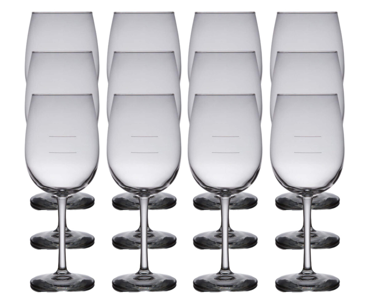 Libbey Vina Case of 12 Wine Glasses with Etched Pour Lines - 16 oz-Chicken Pieces