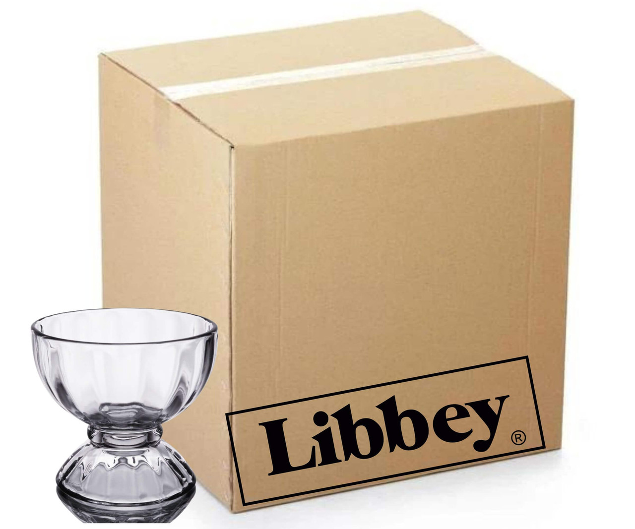 Libbey Case of 24 Durable, Crystal Clear 17 oz. Supreme Glass Bowls-Chicken Pieces