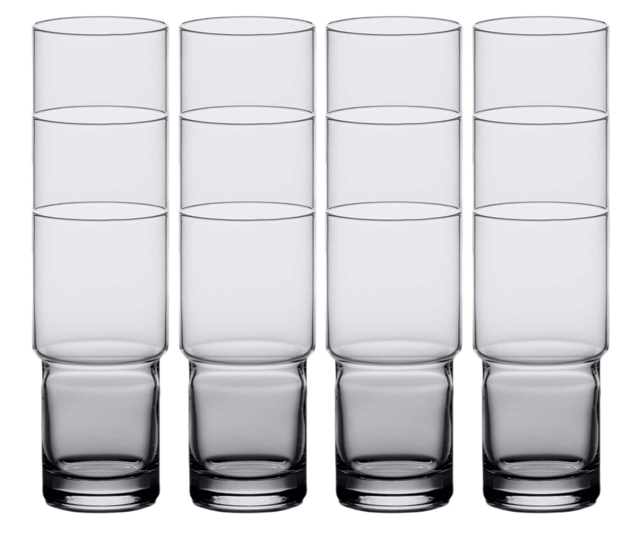 Libbey Newton Case of 12 Stackable Beverage/Cooler Glasses - 16 oz.-Chicken Pieces