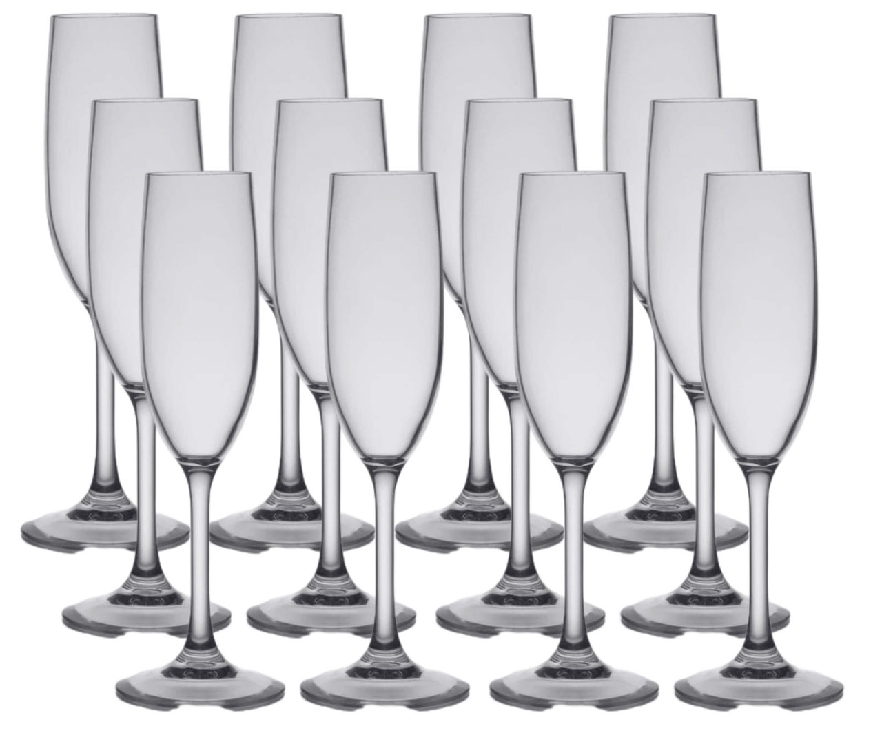 Libbey Stemless Champagne Flute Glasses, Set of 12