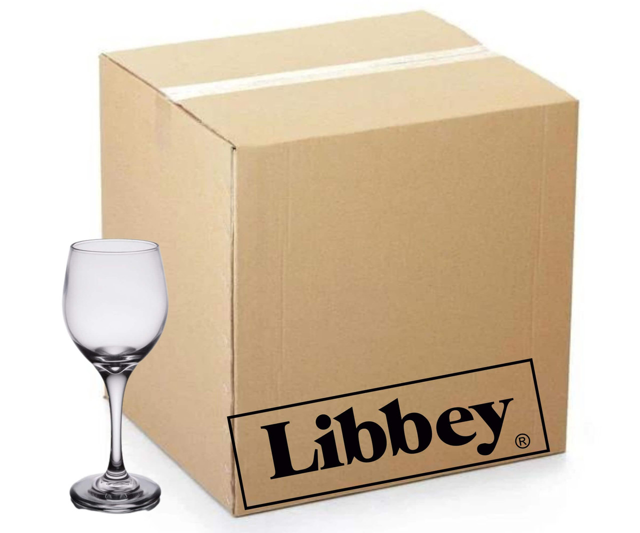 Libbey Case of 24 Exceptional Perception Wine Glasses - 8 oz. -Chicken Pieces