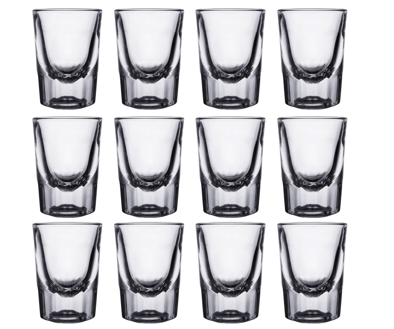 Libbey Pack of 12 Versatile Fluted Stable Base Shot Glasses - 2 oz-Chicken Pieces